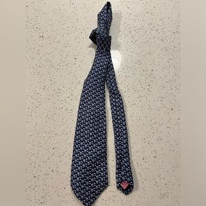 Vineyard Vines Boys Tie Sailboat Navy Blue Preppy Nautical